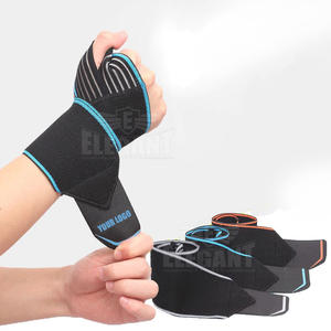 Boxing Hand Wrap Custom Leather Patch logo Semi <b>Elastic</b> Wraps Wrist protection Boxing <b>Bandage</b> Boxing Inner Hand protection - Product Image 4