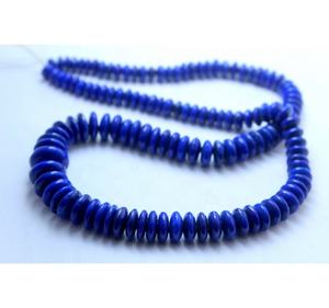 Lapis Lazuli ลูกปัดกลมหลวมสำหรับสร้อยข้อมือทำเครื่องประดับหินรูปเครื่องบินสีฟ้าธรรมชาติขนาด18นิ้วความคิดสร้างสรรค์ - Product Image 2