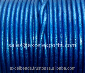 Cordones de cuero genuino hechos a mano en 100 + colores Tamaños 1mm-5mm para hallazgos y componentes de joyería - Product Image 3