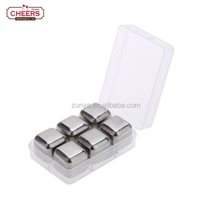 <span class=keywords><strong>Amazon</strong></span> reutilizable Acero inoxidable whisky piedras cubo de hielo con la certificación de la FDA y de LFGB - Product Image 1