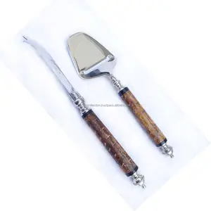 प्राचीन हड्डी संभाल डिजाइन स्टेनलेस स्टील देहाती कटलरी सेट प्यारा पनीर चाकू प्राचीन मास्क बुफे गरम सेट