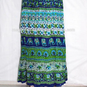 Femmes bohème paillettes soie Satin Mini jupe coton vêtements de plage Wrap Design pour l'été grande taille imprimé - Product Image 1