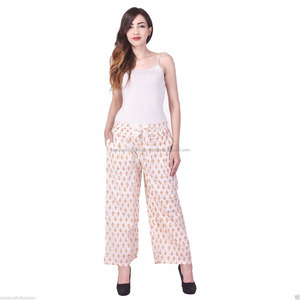 Pantalones de Yoga para mujer, Pantalón de algodón 100 con estampado de bloque de mano, pantalón indio de Alibaba - Product Image 4