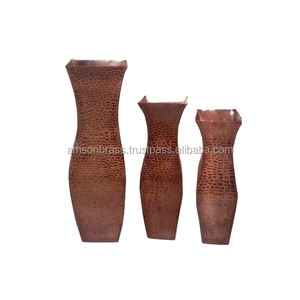 Florero de mesa moderno de hierro con acabado en bronce, boda alta, decoración ecológica para el hogar - Product Image 3