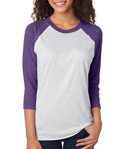 Camiseta de béisbol raglán de algodón con estampado personalizado de manga 3/4 sólida de talla grande para mujer, secado rápido, transpirable, venta al por mayor - Product Image 2