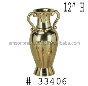 แจกันดอกไม้อลูมิเนียมสำหรับตกแต่งโต๊ะทำจากโลหะโบราณกระถางต้นไม้อลูมิเนียมไม่แตกหัก - Product Image 3