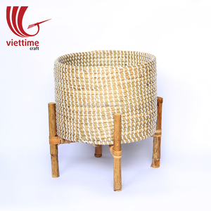 La plantation de jonc de mer avec support en rotin, panier de plante en résine de mer sur jambe, vente en gros, nouveauté 2019 - Product Image 6