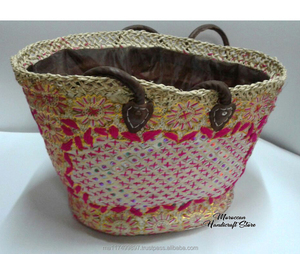 Handmade Moroccan Style <b>Woven</b> Beach Bag Stylish Eco-Friendly Beach Shopper <b>Basket</b> Handmade Moroccan Style <b>Woven</b> Beach Handbag - Product Image 1