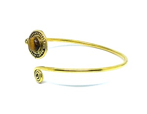 2018 Bracelet manchette en laiton oeil de tigre fait à la main accessoire de bijoux à la mode - Product Image 3