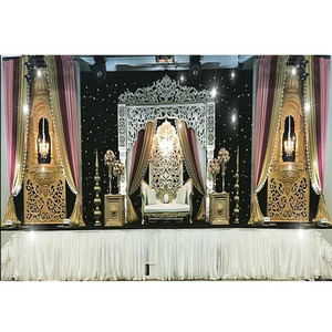 Gran decoración de escenario de boda asiática, último diseño de etapas de boda, decoración de boda india de escenario, eventos de Australia - Product Image 1