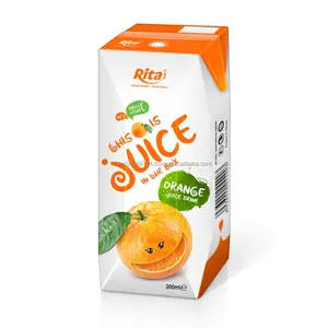 도매상 과일 주스 오렌지 주스 상자 포장 베트남 제품 OEM/ ODM 제공 비타민 C 과일 주스
