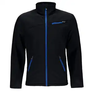 Uomini Soft Shell Impermeabile Giacca Esterna Traspirante Con Blu A Prova di Acqua Della Chiusura Lampo/Freddo Alla Moda 2019