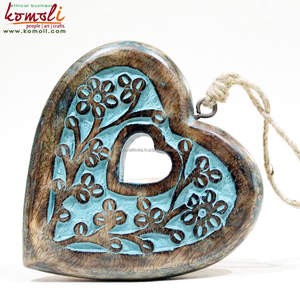 Hand Carved <b>Wooden</b> <b>Heart</b> Ornament Blank Christmas Decoration <b>for</b> DIY, Holiday <b>Crafts</b> & Festive Tree Decor - Product Image 4