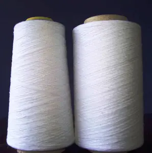 NE 16/1 GRS a certifié la couleur réutilisée tournée confortable de blanc de javel de chaussettes de tricotage de fil - Product Image 1