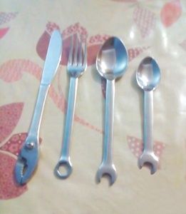 Thép không gỉ sản xuất dao kéo muỗng nĩa dao Flatware <span class=keywords><strong>Set</strong></span> rộng dày xử lý bền nhiệm vụ nặng nề cho nhà hàng khách sạn - Product Image 2
