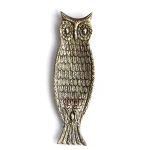 Quemador de incienso en forma de búho Soporte de metal Esencia Aluminio - Product Image 1