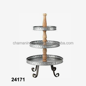 3 Tiered Galvanized Farmhouse <b>Cake</b> <b>Stand</b> - Product Image 1