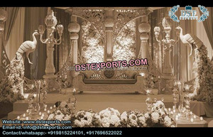 เสาเกลียวที่สวยงามเวทีแต่งงานล่าสุดเวทีแต่งงานชุดสำหรับการขายอินเดียรับจัดงานแต่งงานตกแต่งเวที - Product Image 2