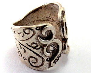 Anillo de dedo medio de banda ancha Maxi de gran tamaño para hombre con aleación turquesa estilo bohemio - Product Image 4