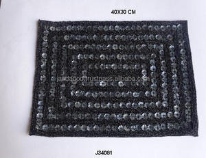 Venta caliente gris vidrio con cuentas y forma de flor Madre de la perla manteles con patrones disponibles en más colores vajilla - Product Image 2