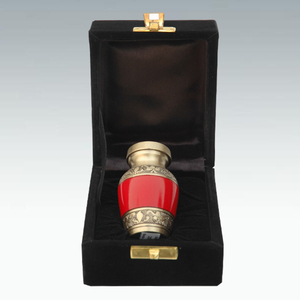 Urna de cremación de recuerdo de Latón chapado en oro de Laurel clásico para urna de cenizas humanas Urna de cremación de tamaño de recuerdo a la venta - Product Image 4