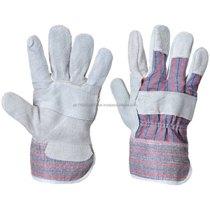 Guantes de seguridad de aparejo de cuero de vaca antideslizantes OEM Guante de jardinería de doble palma cómodo para unisex - Product Image 2