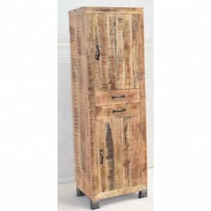 Armoire de rangement en bois de manguier brut vintage industriel, meubles de chambre à coucher pour villa, salon, bureau, atelier, appartement - Product Image 5