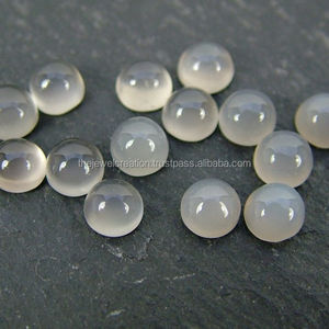 8mm Natural gris piedra lunar suave redondo al por mayor cabujón piedras sueltas para la fabricación de joyas del fabricante tienda en línea Alibaba - Product Image 1