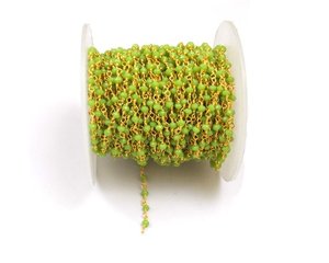 Beautiful Peridot Gemstone Beads Rosary Handmade Gold Plated Layered <b>Waist</b> Multi CZ Coin Charm Bulk <b>Chain</b> - Product Image 4