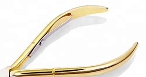 Kaneka คีมตัดหนังกำพร้าสำหรับมืออาชีพชุบทอง24 K พร้อมกระเป๋าหนัง PU มีโลโก้ตามสั่ง - Product Image 3