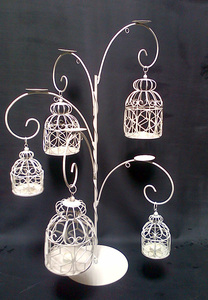 Elegante pieza única decoración de la boda Metal colgante linterna portavelas y tarros de vela - Product Image 3