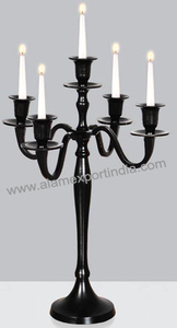 Candelabros de plata de lujo, centros de mesa de boda, 5 brazos, venta al por mayor, centros de mesa de boda, candelabros de metal - Product Image 2
