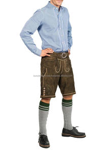 Traditional Trachten Lederhosen German Trachten Bavarian Traditional Oktoberfest Men <b>Short</b> Suede Lederhosen With <b>Belt</b> - Product Image 3