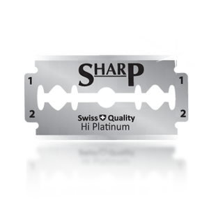 ใบมีดโกนหนวดแบบใช้แล้วทิ้ง ชาร์ป ไทเทเนียม ดูราเบลด แบบสองคม สำหรับใบมีดโกนหนวดสแตนเลสคุณภาพสวิส สำหรับผู้ชาย - Product Image 2