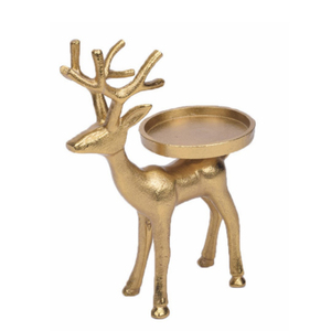 Aluminium Reindeer <b>Pillar</b> <b>Candle</b> Holder-Handmade Home Decoration for Christmas - Product Image 1
