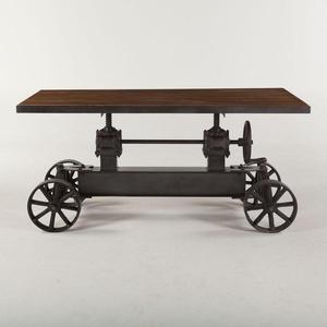 Bàn Ăn Công Nghiệp Đô Thị Bánh Xe Quay Tay, Bàn Ăn Quay Tay Cổ Điển - Product Image 2