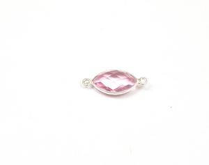 Cuarzo rosa, múltiples piedras preciosas hechas a mano, joyería chapada en oro, bisel de doble fianza, Conector de piedra natal, ingredientes naturales para manualidades - Product Image 3