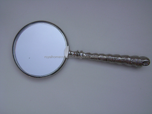 กระจกพกพาขนาดเล็กแบบมือถือ,กระจกโลหะขนาดเล็กแบบพกพาสำหรับเดินทางสะดวก - Product Image 2