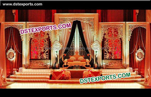 Cadre photo élégant pour mariage, pour toile de fond, événement de mariage asiatique, cadre photo argenté, cadre photo populaire pour scène de mariage, configuration USA - Product Image 6