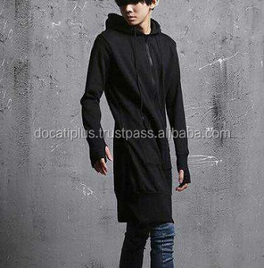 OEM diseño personalizado alargado largo agujero del pulgar sudaderas con capucha para los hombres - Product Image 5