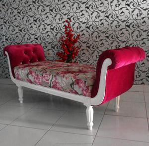 MEUBLES : MEUBLES EN MAHOGANY BOIS STYLE CLASSIQUE BOUTON EN CRISTAL PROFOND CAPITÉTÉ JOLIE POUFE - Product Image 2