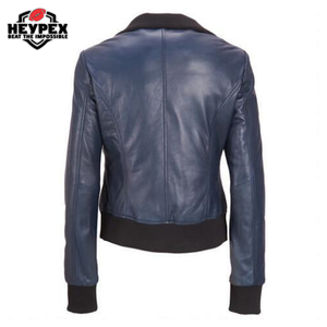 Chaqueta de moda de invierno para mujer al por mayor con logotipo personalizado decoración de botones de talla grande cuero acabado procesado - Product Image 6