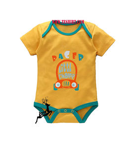 Wholesale 100% Organic Cotton <b>Baby</b> Romper European Quality Bodysuit Snap Button Closure Unisex <b>Baby</b> Clothes India - Product Image 5