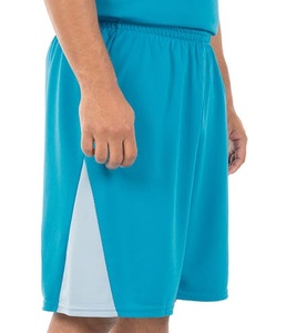 Shorts de basket-ball en maille respirante sur mesure en gros, taille plus, style rétro, pour jeunes hommes, décontractés, en polyester, avec logo imprimé à la taille - Product Image 3