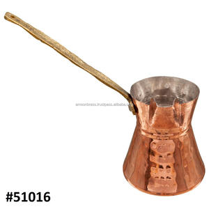Solid Brass Hammered Turkish <b>Pot</b> Eco-Friendly Lfgb Certified for Hotel Use Making <b>Tea</b> and Coffee - Product Image 5