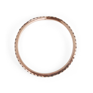 0.55 Carats Natural Black Diamond Eternity Wedding Band Black Diamond <b>Rings</b> Eternity Wedding Band 14k Rose Gold for Woman - Product Image 4