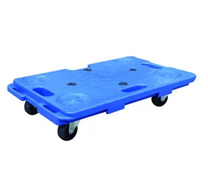 Platform Hand Truck Best Sell in Japanese with Best Price, Ph1008r--plastic Dolly Plastic Wheels Storage Trolley Storage Cart