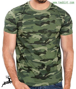 Camiseta de poliéster reciclado de algodón hilado con anillo de alta calidad Unisex, Camiseta larga con estampado de camuflaje, logotipo de Tirupur OEM, promoción de talla grande - Product Image 6