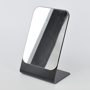 Espejo de doble cara con revestimiento negro mate para mesa - Product Image 3