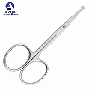 Ciseaux à ongles et à cuticules en acier inoxydable courbés, finition satinée, pour le soin des doigts, des orteils et des sourcils, vente en gros - Product Image 5